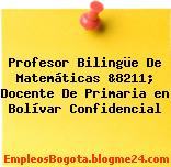 Profesor Bilingüe De Matemáticas &8211; Docente De Primaria en Bolívar Confidencial