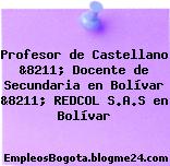 Profesor de Castellano &8211; Docente de Secundaria en Bolívar &8211; REDCOL S.A.S en Bolívar