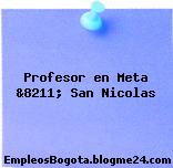 Profesor en Meta &8211; San Nicolas