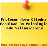 Profesor Hora Cátedra Facultad De Psicología Sede Villavicencio