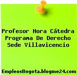 Profesor Hora Cátedra Programa De Derecho Sede Villavicencio