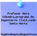 Profesor Hora Cátedra,programa De Ingeniería Civil,sede Santa Marta