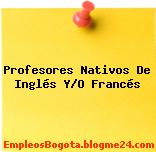 Profesores Nativos De Inglés Y/O Francés