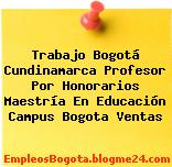 Trabajo Bogotá Cundinamarca Profesor Por Honorarios Maestría En Educación Campus Bogota Ventas