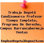 Trabajo Bogotá Cundinamarca Profesor Tiempo Completo, Programa De Derecho, Campus Barrancabermeja Ventas