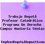 Trabajo Bogotá Profesor Catedrático Programa De Derecho Campus Montería Ventas