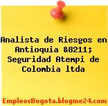 Analista de Riesgos en Antioquia &8211; Seguridad Atempi de Colombia ltda