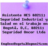 Asistente HES &8211; Seguridad Industrial y Salud en el trabajo en Bogotá, D.C. &8211; Seguridad Oncor Ltda