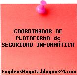 COORDINADOR DE PLATAFORMA de SEGURIDAD INFORMÁTICA