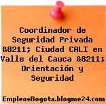Coordinador de Seguridad Privada &8211; Ciudad CALI en Valle del Cauca &8211; Orientación y Seguridad
