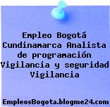 Empleo Bogotá Cundinamarca Analista de programación Vigilancia y seguridad Vigilancia