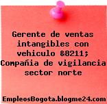 Gerente de ventas intangibles con vehiculo &8211; Compañia de vigilancia sector norte