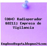 (O04) Radioperador &8211; Empresa de Vigilancia