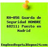RH-056 Guarda de Seguridad HOMBRE &8211; Puesto en Madrid