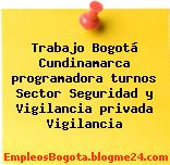 Trabajo Bogotá Cundinamarca programadora turnos Sector Seguridad y Vigilancia privada Vigilancia