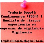 Trabajo Bogotá Cundinamarca (T864) | Analista de riesgos experiencia en empresas de vigilancia Vigilancia