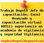 Trabajo Bogotá Jefe de capacitación, Excel Avanzado y capacitación virtual &8211; experiencia en academia de vigilancia y seguridad Vigilancia
