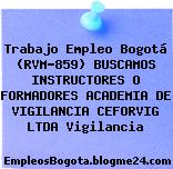Trabajo Empleo Bogotá (RVM-859) BUSCAMOS INSTRUCTORES O FORMADORES ACADEMIA DE VIGILANCIA CEFORVIG LTDA Vigilancia